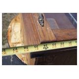 Wood Cabinet with Glass Door. 26" x 38"