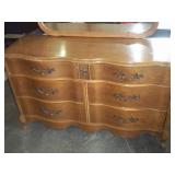 Vintage Bassett 6 Drawer Dresser with Mirror