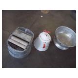 Vintage Coffee Pot, Colander, Mop Bucket