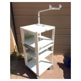 Retails Used $600 FANTASTIC OLYMPUS MD-497 ENDOSCOPY CART VIDEO TOWER Compact Video Trolley COMPUTER MEDIA SLIDE OUT TRAY MEDICAL MONITOR IMAGING STAND - Multiple Power Supply Back Up Plugins