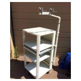 Retails Used $600 FANTASTIC OLYMPUS MD-497 ENDOSCOPY CART VIDEO TOWER Compact Video Trolley COMPUTER MEDIA SLIDE OUT TRAY MEDICAL MONITOR IMAGING STAND - Multiple Power Supply Back Up Plugins