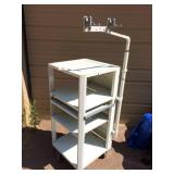 Retails Used $600 FANTASTIC OLYMPUS MD-497 ENDOSCOPY CART VIDEO TOWER Compact Video Trolley COMPUTER MEDIA SLIDE OUT TRAY MEDICAL MONITOR IMAGING STAND - Multiple Power Supply Back Up Plugins