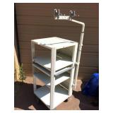 Retails Used $600 FANTASTIC OLYMPUS MD-497 ENDOSCOPY CART VIDEO TOWER Compact Video Trolley COMPUTER MEDIA SLIDE OUT TRAY MEDICAL MONITOR IMAGING STAND - Multiple Power Supply Back Up Plugins