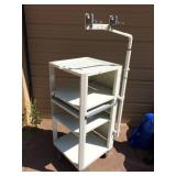 Retails Used $600 FANTASTIC OLYMPUS MD-497 ENDOSCOPY CART VIDEO TOWER Compact Video Trolley COMPUTER MEDIA SLIDE OUT TRAY MEDICAL MONITOR IMAGING STAND - Multiple Power Supply Back Up Plugins