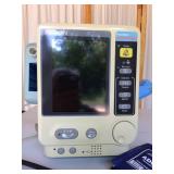 Retails Used $700 Colin Press Mate Advantage Digital Patient Monitor ECG EKG SpO2 NIBP Vitals Signs Sleeve Cuff Finger Probe Printer Printout and Paper Included Great Working Condition!