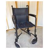 Excellent Condition High Quality Folding Collapsible Sturdy Lightweight Wheeled Adult Transport Chair