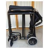 Excellent Condition High Quality Folding Collapsible Sturdy Lightweight Wheeled Adult Transport Chair
