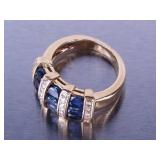 Sapphire and Diamond Ring - 18k **NO RESERVE**