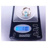 5ct Blue Topaz and Diamond Ring - 14k **NO RESERVE**