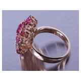 Custom Natural Ruby and Diamond Ring - 14k **NO RESERVE**