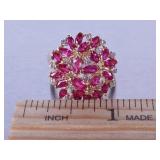 Custom Natural Ruby and Diamond Ring - 14k **NO RESERVE**