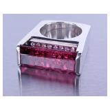 Custom Made Tourmaline and Diamond Ring - 14k **NO RESERVE**