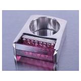 Custom Made Tourmaline and Diamond Ring - 14k **NO RESERVE**