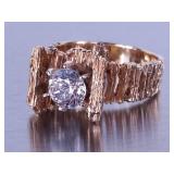 Custom Moissanite and Diamond Ring