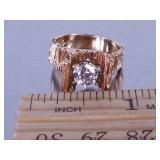 Custom Moissanite and Diamond Ring