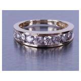 1 Carat Round Channel Set Diamond Band - 14k **NO RESERVE**