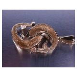 Custom Diamond Cut 14k Gold Dolphin Pendant