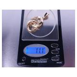 Custom Diamond Cut 14k Gold Dolphin Pendant