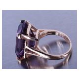 15ct Natural Amethyst Ring - 14k
