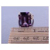 15ct Natural Amethyst Ring - 14k