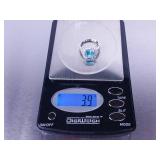 5ct Blue Topaz Ring - 14k
