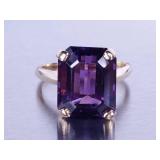 8ct Natural Amethyst Ring - 14k