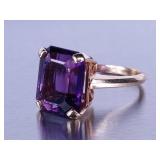 8ct Natural Amethyst Ring - 14k
