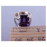 8ct Natural Amethyst Ring - 14k