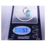 12ct Natural Aqua Ring in Yellow Gold