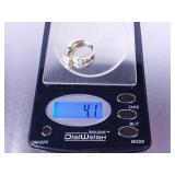 Moissanite Diamond Ring in Yellow Gold