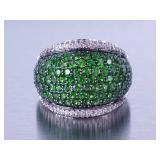 Emerald and Diamond Ring
