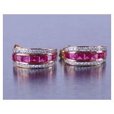 Ruby and Diamond Earrings