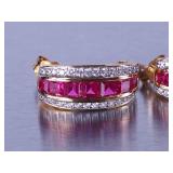 Ruby and Diamond Earrings