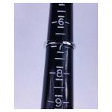 Black Pearl and Diamond Ring in White Gold