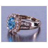 Topaz and Diamond Ring - 14k