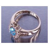 Topaz and Diamond Ring - 14k