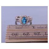 Topaz and Diamond Ring - 14k