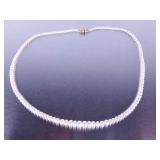 High End Natural Matching Graduating Pearl Necklace - 14k