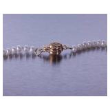 High End Natural Matching Graduating Pearl Necklace - 14k