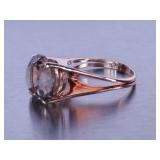 Custom Smokey Topaz Ring in Yellow Gold