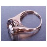 Custom Smokey Topaz Ring in Yellow Gold