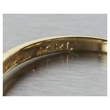 Ladies CZ Ring in Yellow Gold