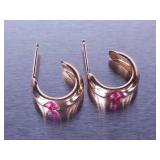 Ruby Earrings in Yellow Gold