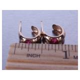 Ruby Earrings in Yellow Gold