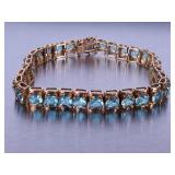 17ct Blue Topaz Tennis Bracelet