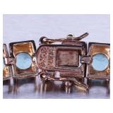 17ct Blue Topaz Tennis Bracelet