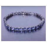 8ct Tanzanite Tennis Bracelet