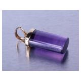 Amethyst Pendant in Yellow Gold