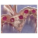 Ruby and Diamond Pendant in Yellow Gold