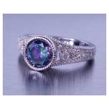 Ladies Mystic Topaz Estate Ring